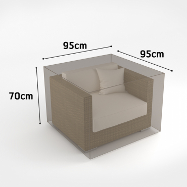 COVERTOP individual sofa 95x95x h.70cm drapp